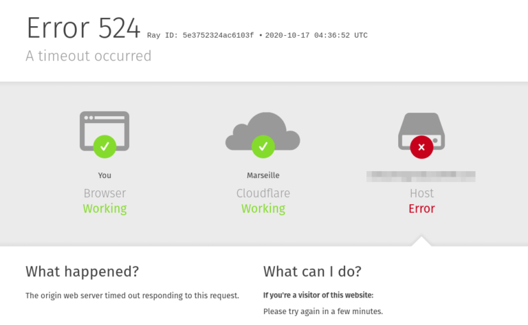 How to solve Error 524 A timeout occurred? - TREND OCEANS