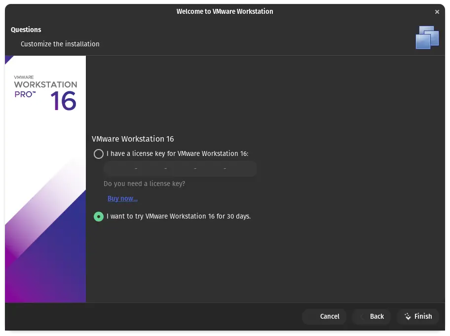 vmware workstation 16