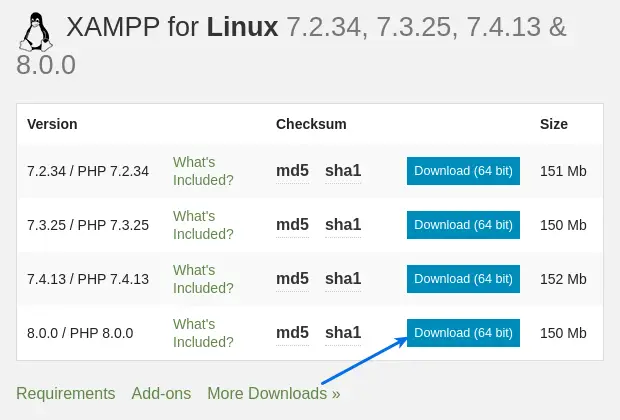 xampp download ubuntu