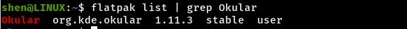 Flatpak with grep command