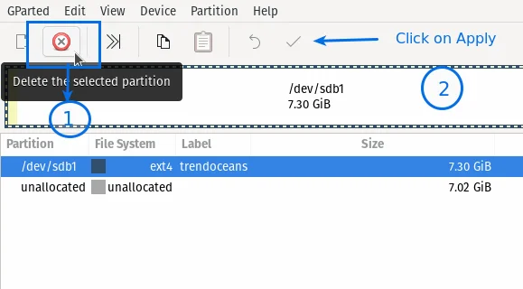 Delete Partition