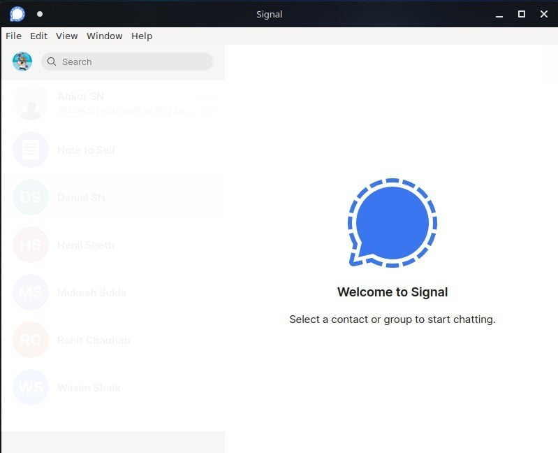 Signal Linux Desktop Application