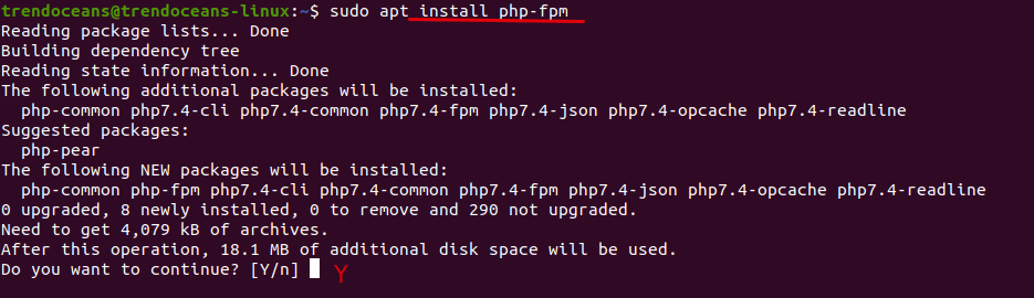 Install php-fpm