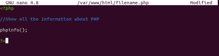 Create Demo PHP file to get PHP information