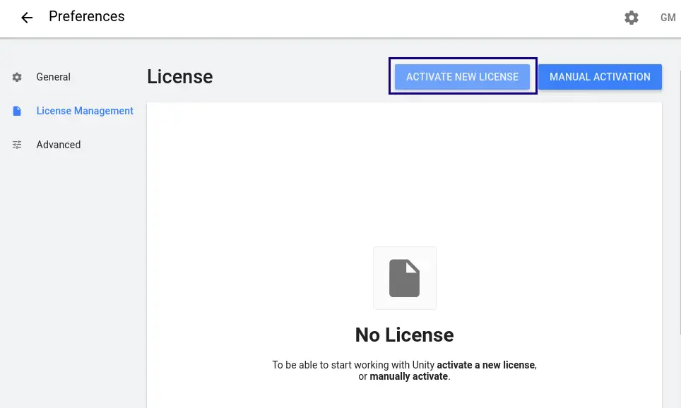 Click on Activate New License