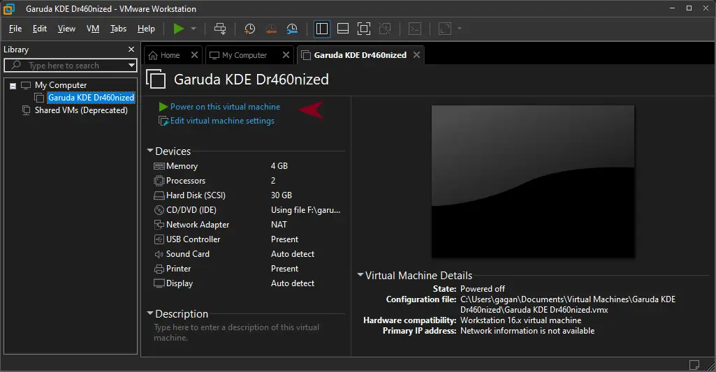 Virtual Machine Details