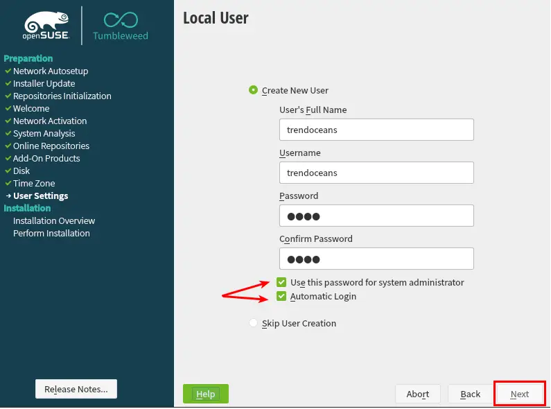 Create Local User