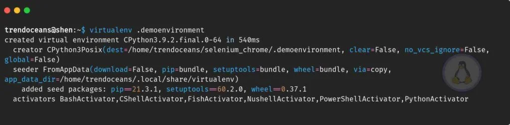 Install ChromeDriver Ubuntu Selenium with Python: Create Virtual Environment