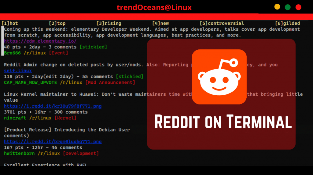 Read more about the article How to access Reddit from Linux Terminal?