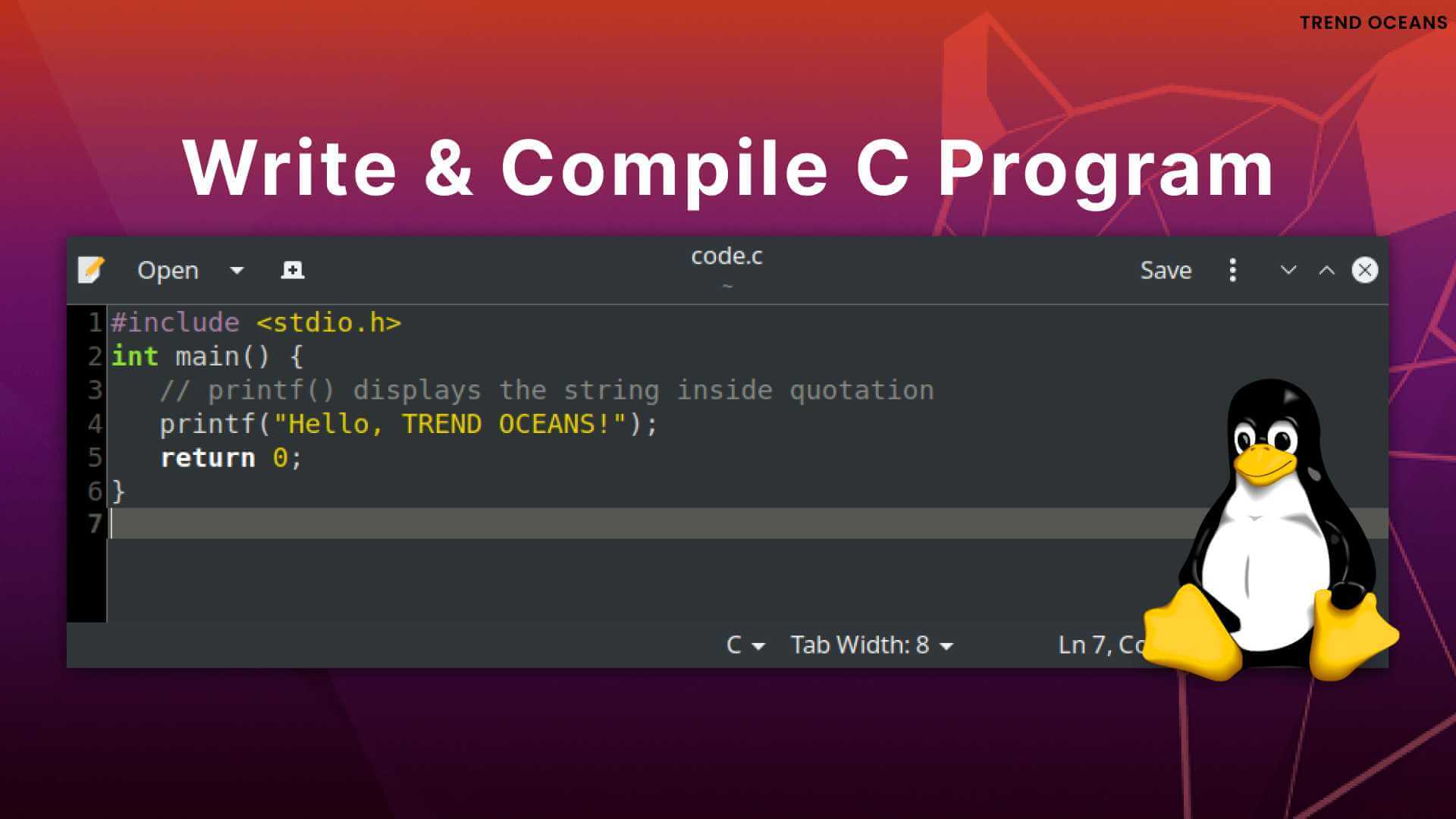 How to Write and Compile a C Program in Linux