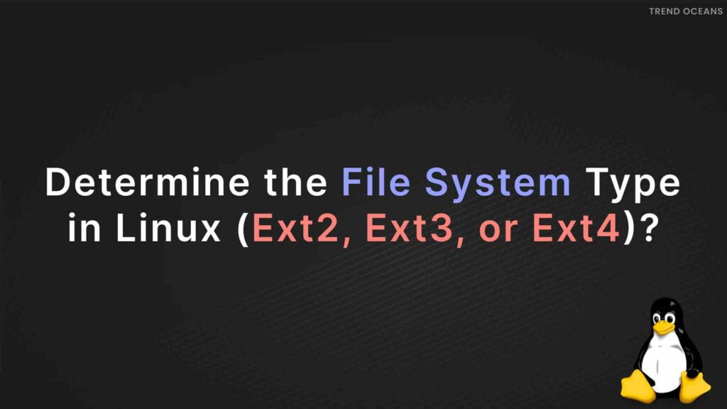 Read more about the article How to Determine the File System Type in Linux (Ext2, Ext3, or Ext4)?