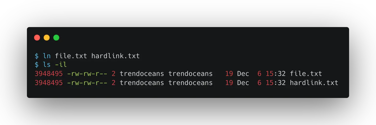 How to Create Hard Link in Linux or UNIX - TREND OCEANS