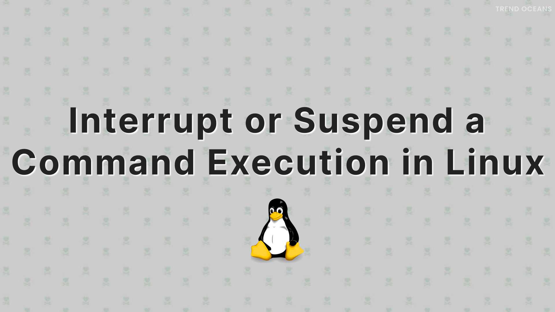 Interrupt or Suspend a Command Execution in Linux