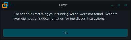 c header files matching your running kernel were not found