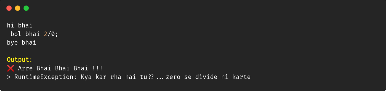 BhaiLang: A toy programming language syntaxes use Hindi slang - TREND ...