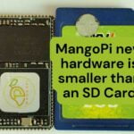 MangoPi new hardware is smaller than an SD Card