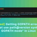 [Solved] Getting GOPATH error “go: cannot use path@version syntax in GOPATH mode”