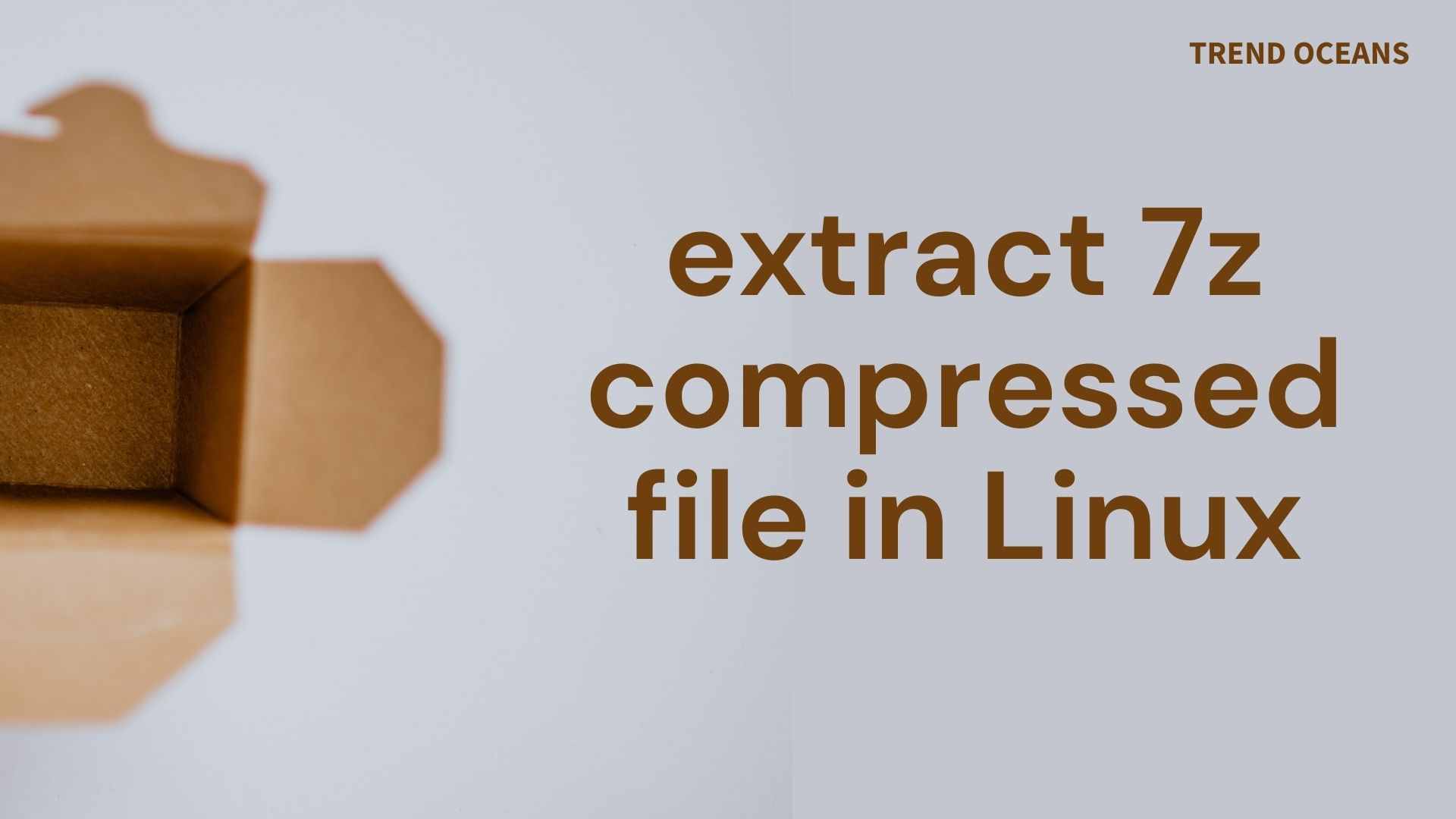 extract 7z compressed file in Linux