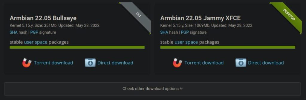 Download Armbian 22.05 for Bananapi M2+