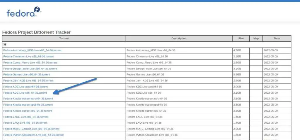 Download Fedora 36 ISO from torrent