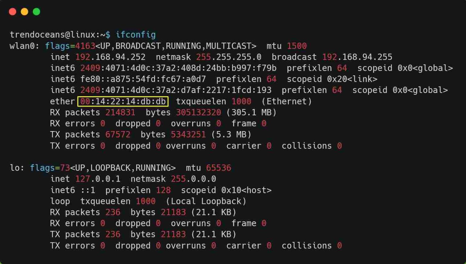 How to Get the MAC Address of a Network Interface Card TREND OCEANS