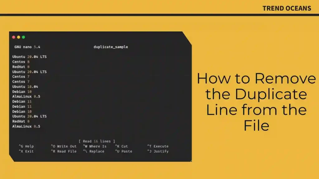 Read more about the article How to remove duplicate lines in a text file