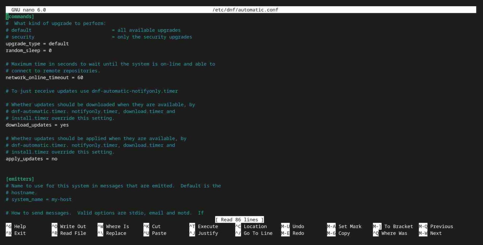 dnf update repository list