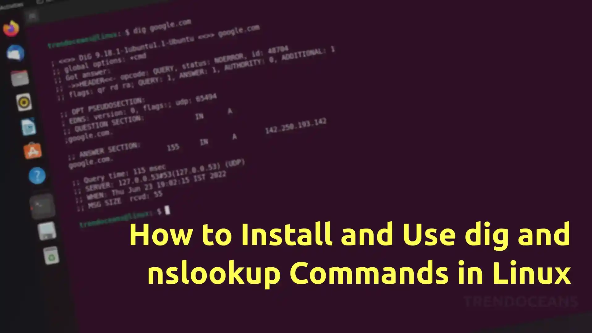 install dig nslookup linux