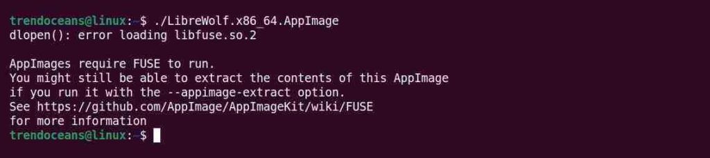 FUSE is required to run AppImages
