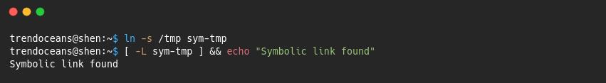 Check symbolic file exist by bash script