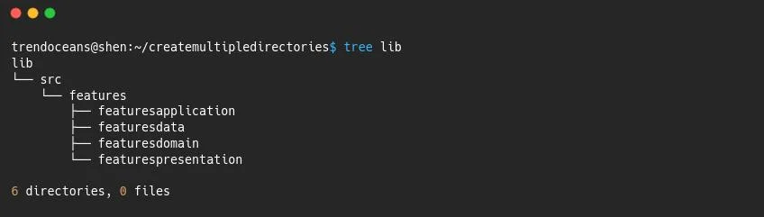 Create multiple directories in hierarchical