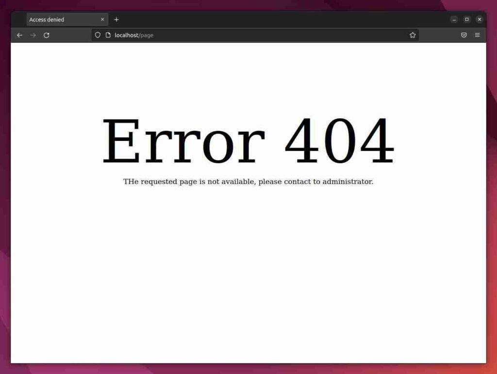Custom 404 Response Page