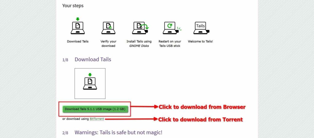Download the Tails ISO Image file