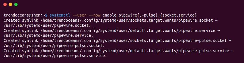 Enable PipeWire
