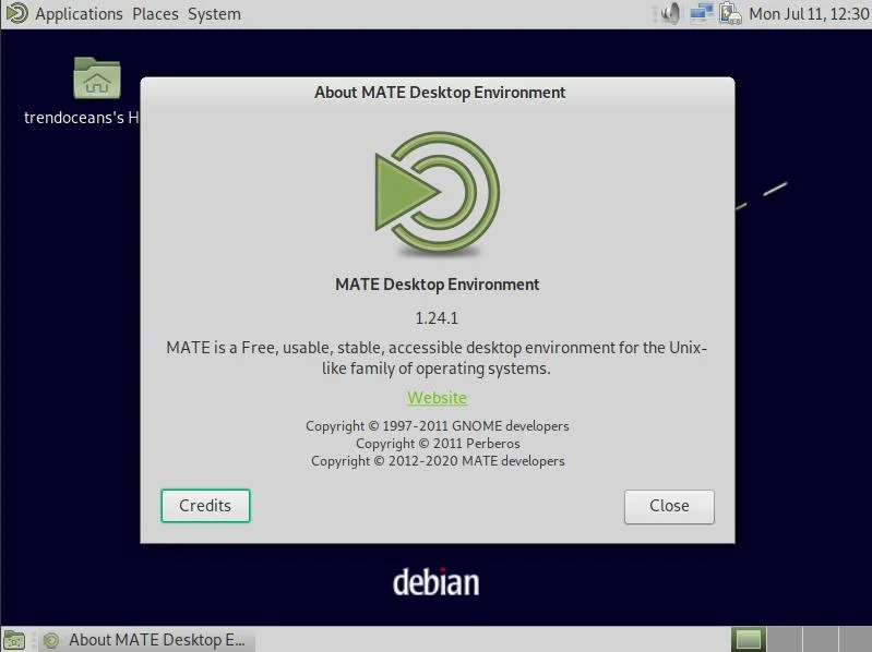 Mate on Debian 11
