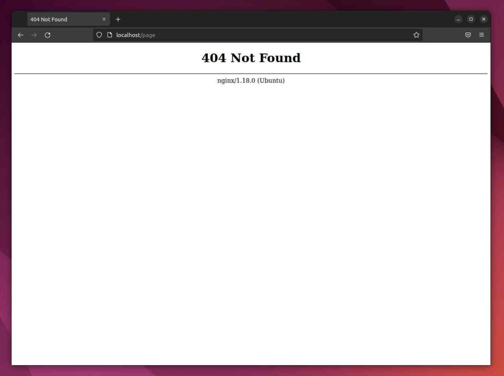 Nginx 404 Error Page