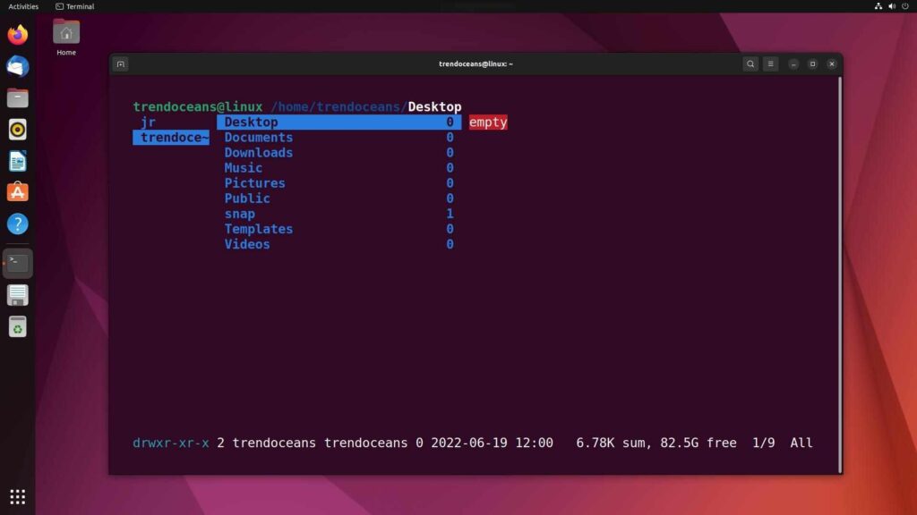 Ranger Console File Manager in Linux