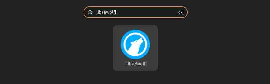 Start LibreWolf from menu
