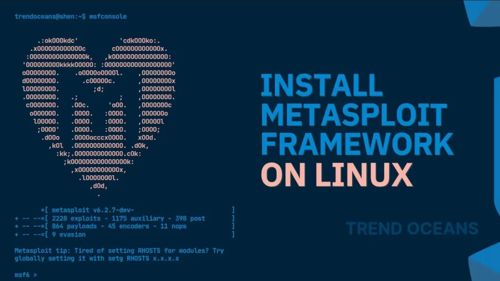 How to Install Metasploit Framework with GUI Method on Linux  TREND OCEANS