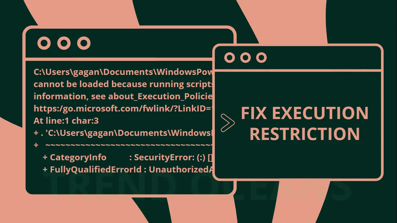 Fix execution error in PowerShell