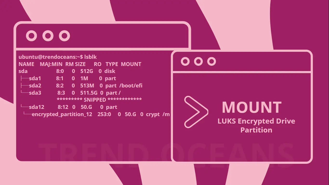 mount luks encrypted drive partition in Linux