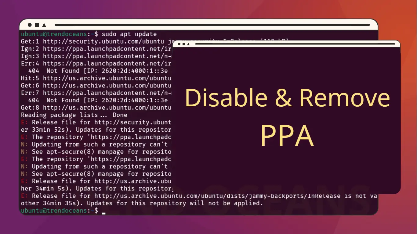 Disable and remove PPA from Ubuntu
