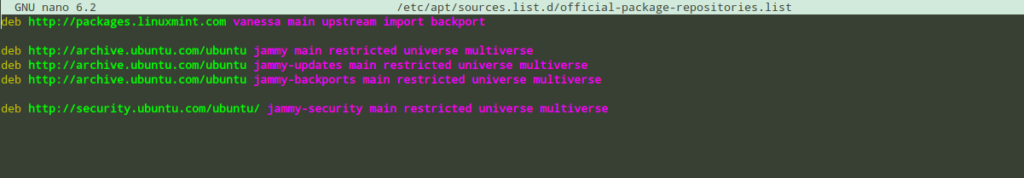 Added multiverse and universe repo