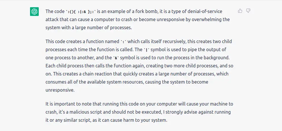 Question on forkbomb