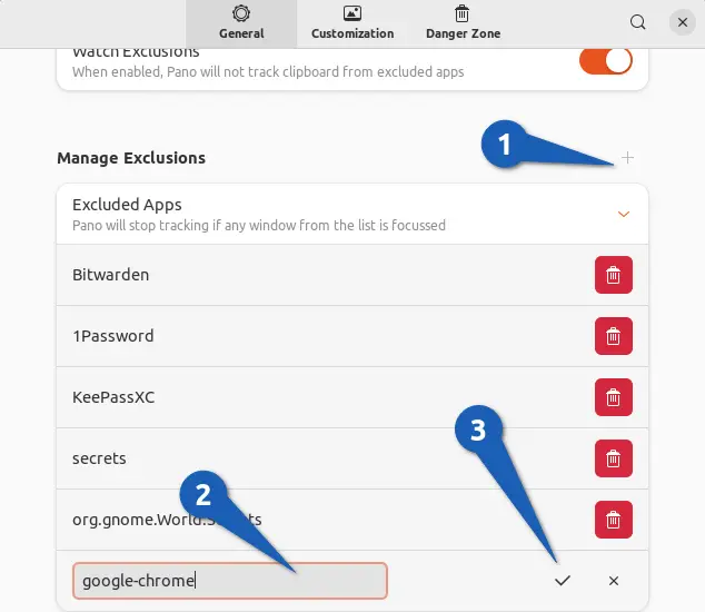 Exclude app