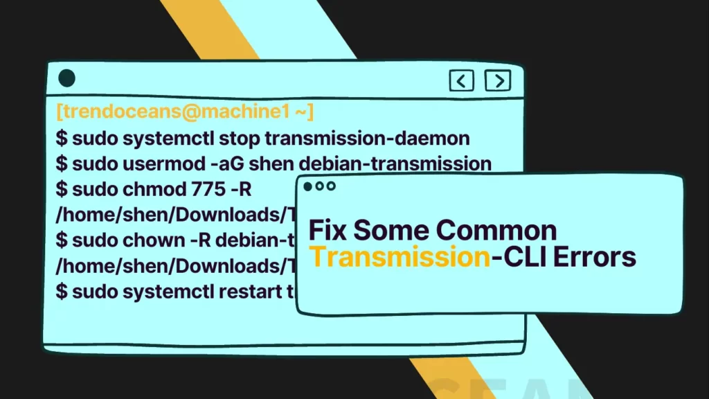 Read more about the article Fix Some Common Transmission-CLI Errors