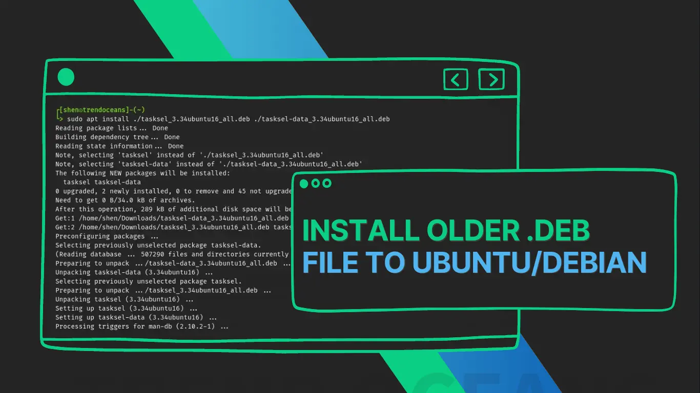 Install older version deb file in ubuntu