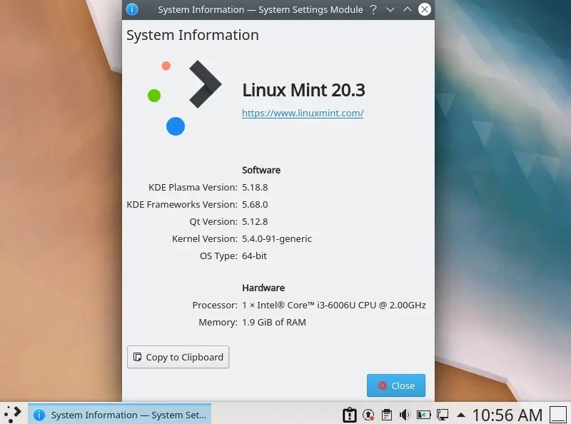 KDE on Linux Mint
