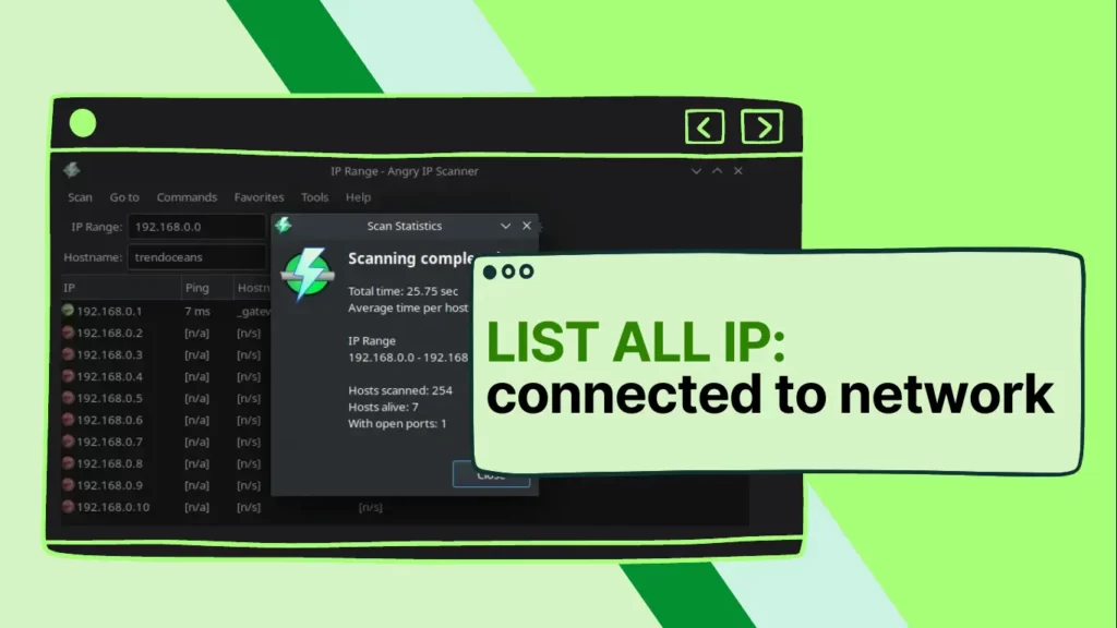 Read more about the article How to List All Valid IP Addresses Connected and Available to Use in a Local Network