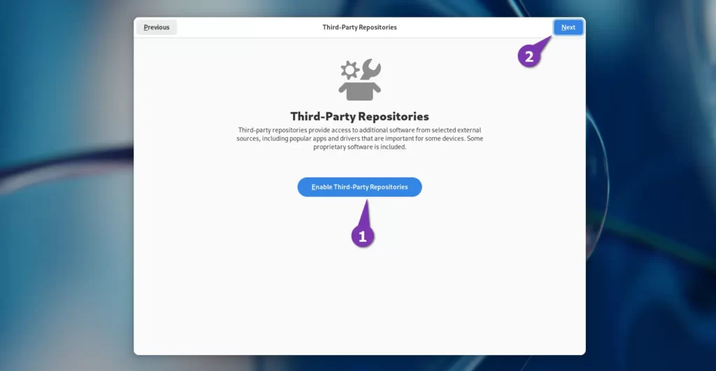Enable Third-party repositories on Fedora